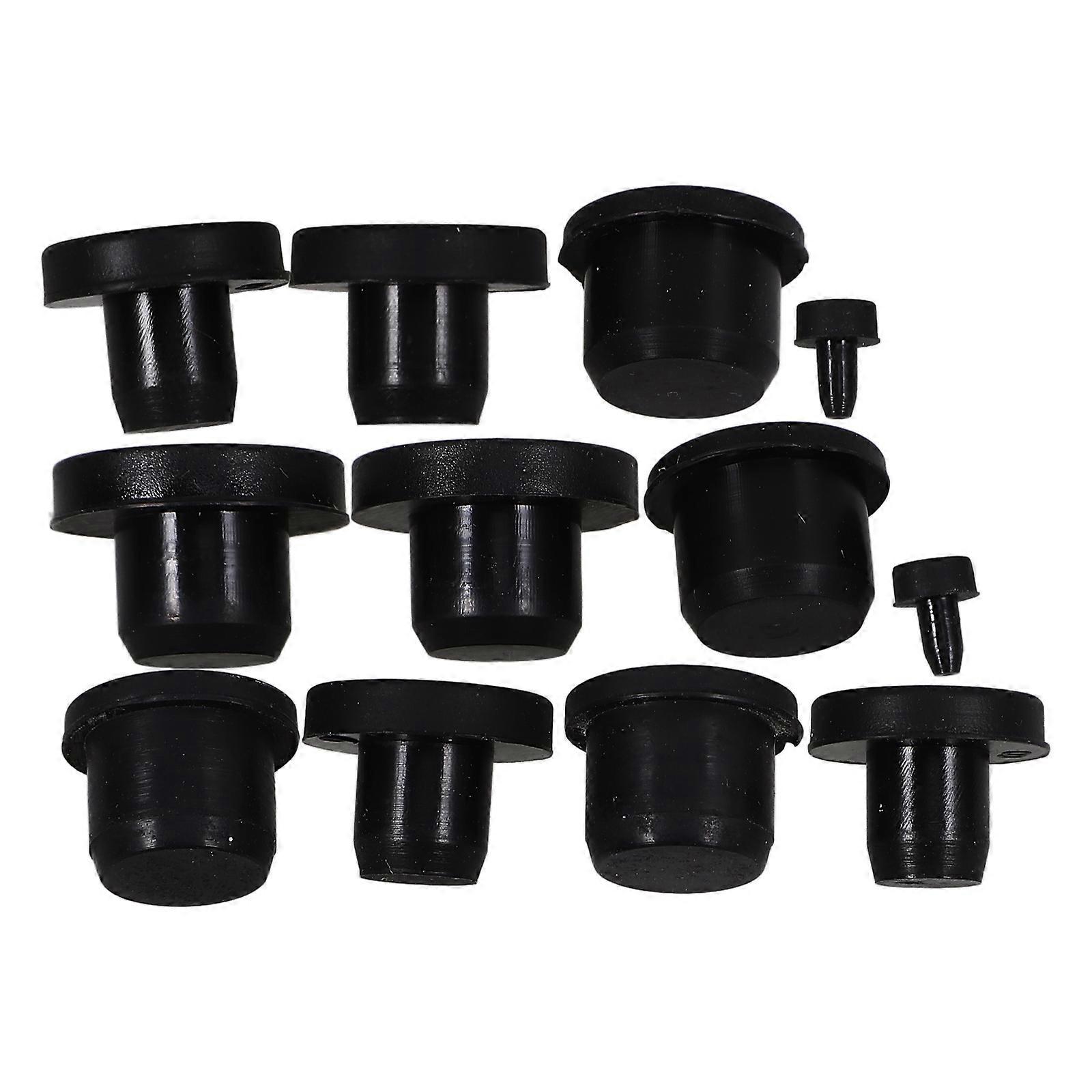 Solid Replacement Plugs Sealing For Home Use Laboratory Equipment 12Pcs Black