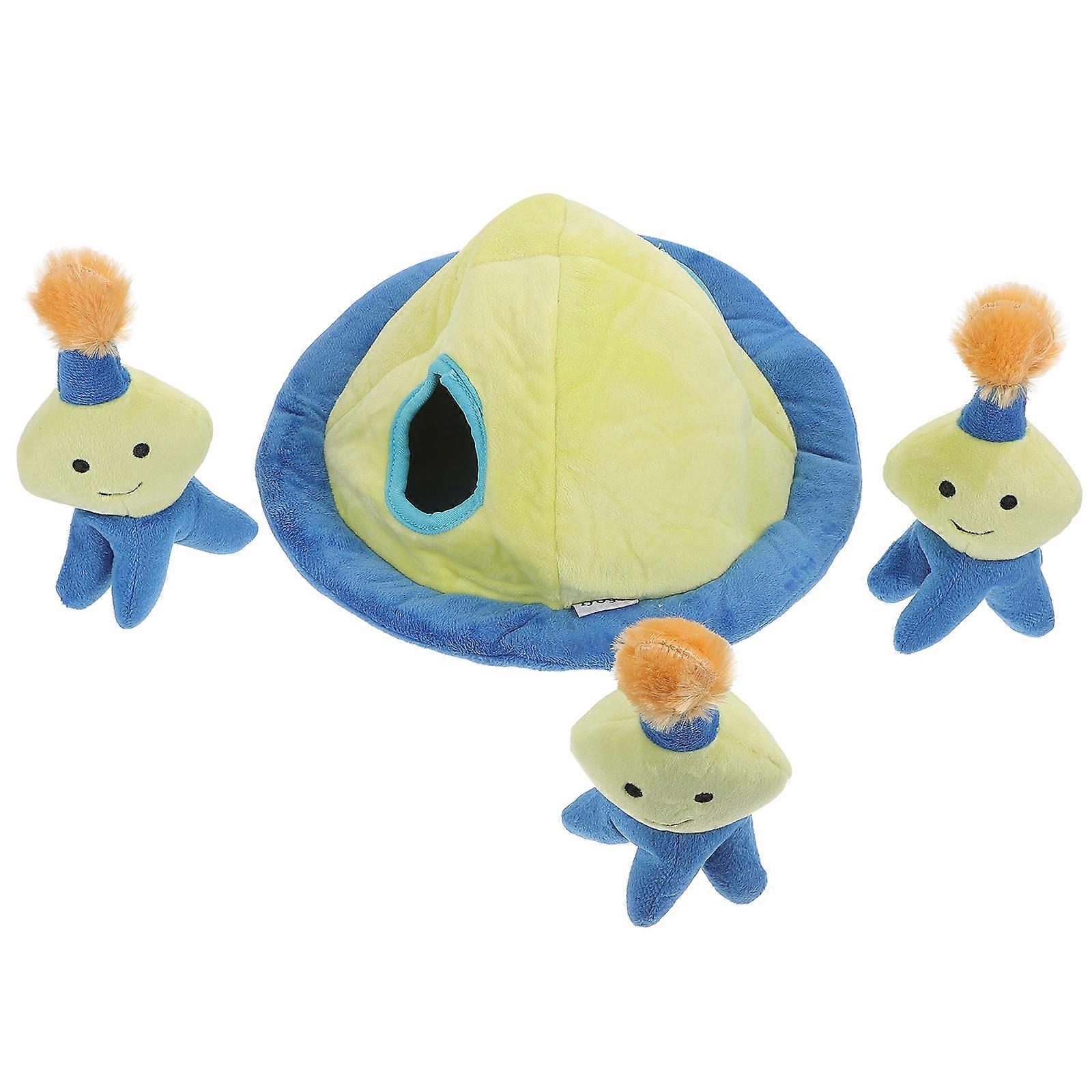 Chew Squeaky Toy Dog Molar Toy Interactive Design Plush 8X8X17CM Teeth Cleaning 3 Aliens Toys