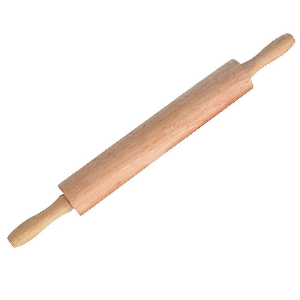 Dough Rolling Wooden Rolling Pin for Baking Bread Pastry Cookies Fondant 41cm Cylindrical Traditional Design 1Pcs