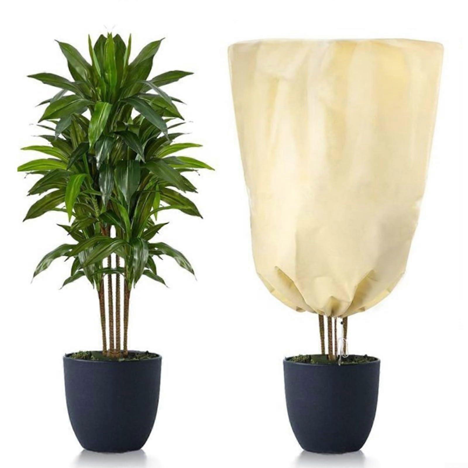 Reusable Frost Protection Cover for Plants, Drawstring Closure, 60 x 80 cm, Off-White, Winter Garden, Shrubs (100 x 120 cm)