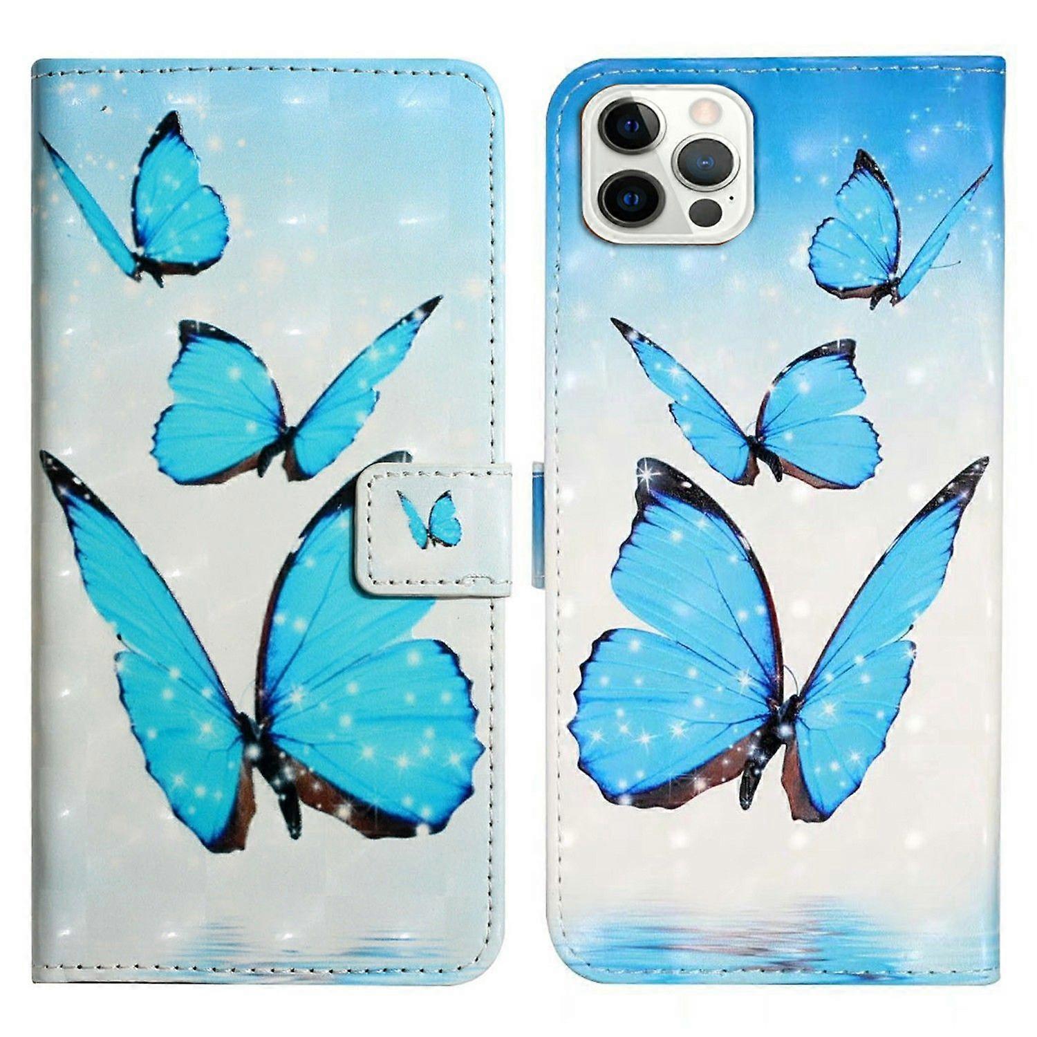 For iPhone 16 Pro Max Case Flip Wallet 3D Pattern Leather Phone Cover