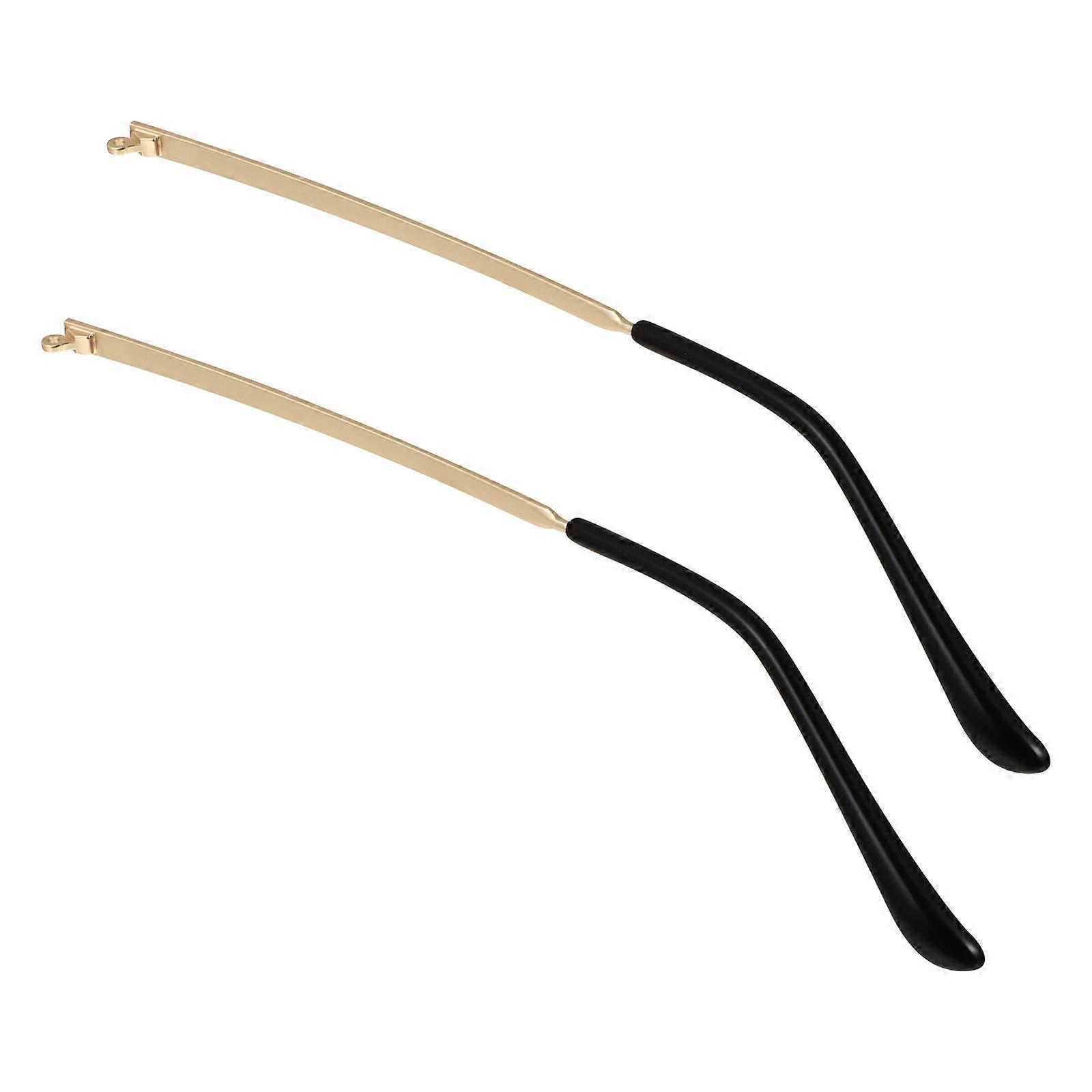 Glasses Arm Replacement Metal Material Straight Design Adjustable Length 1Pair