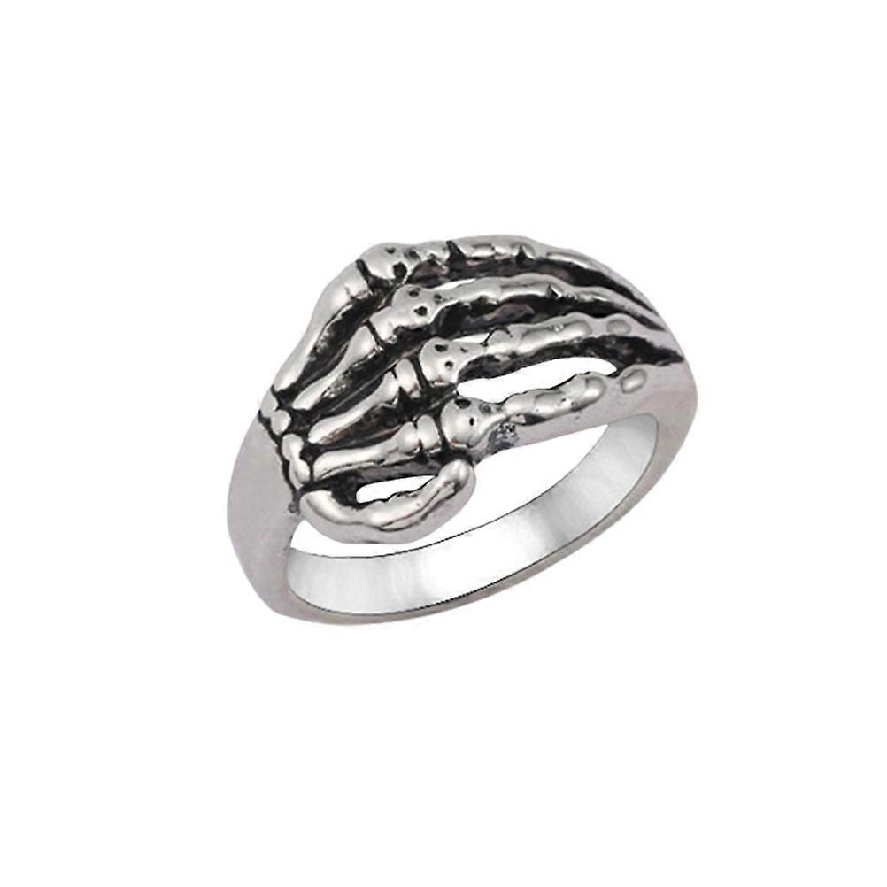 Men's Fashion Rings Interesting Skull Hand Ring Simple And Elegant Style Titanium Steel Festival present 1Pack