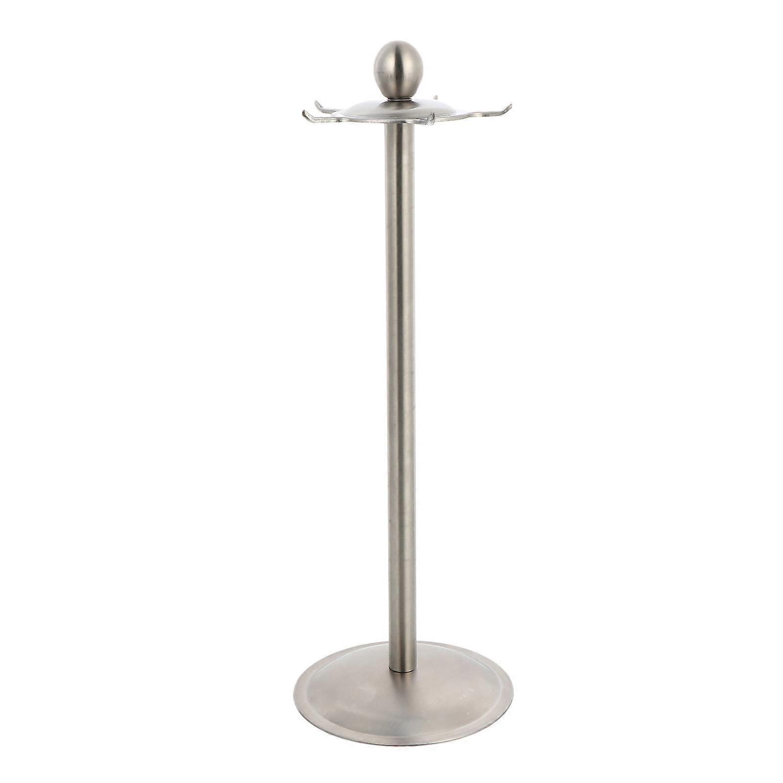 Kitchen Utensil Rack With Hooks Stainless Steel Rotary Kitchen Drainage Organizer For Cooking Silver 43x15x15cm 1Set
