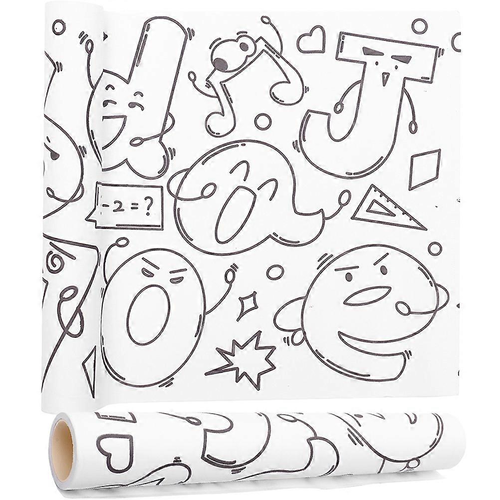 2 Rolls Sticky Wall Coloring Paper for Graffiti Drawing – Long Roll Poster for Creative Art Activities at School and Home