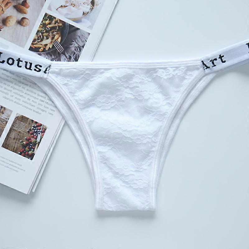 Sexy Women's Comfortable Low Waist Lace Panties Pure Cotton Crotch Breathable High Elastic Panties Briefs