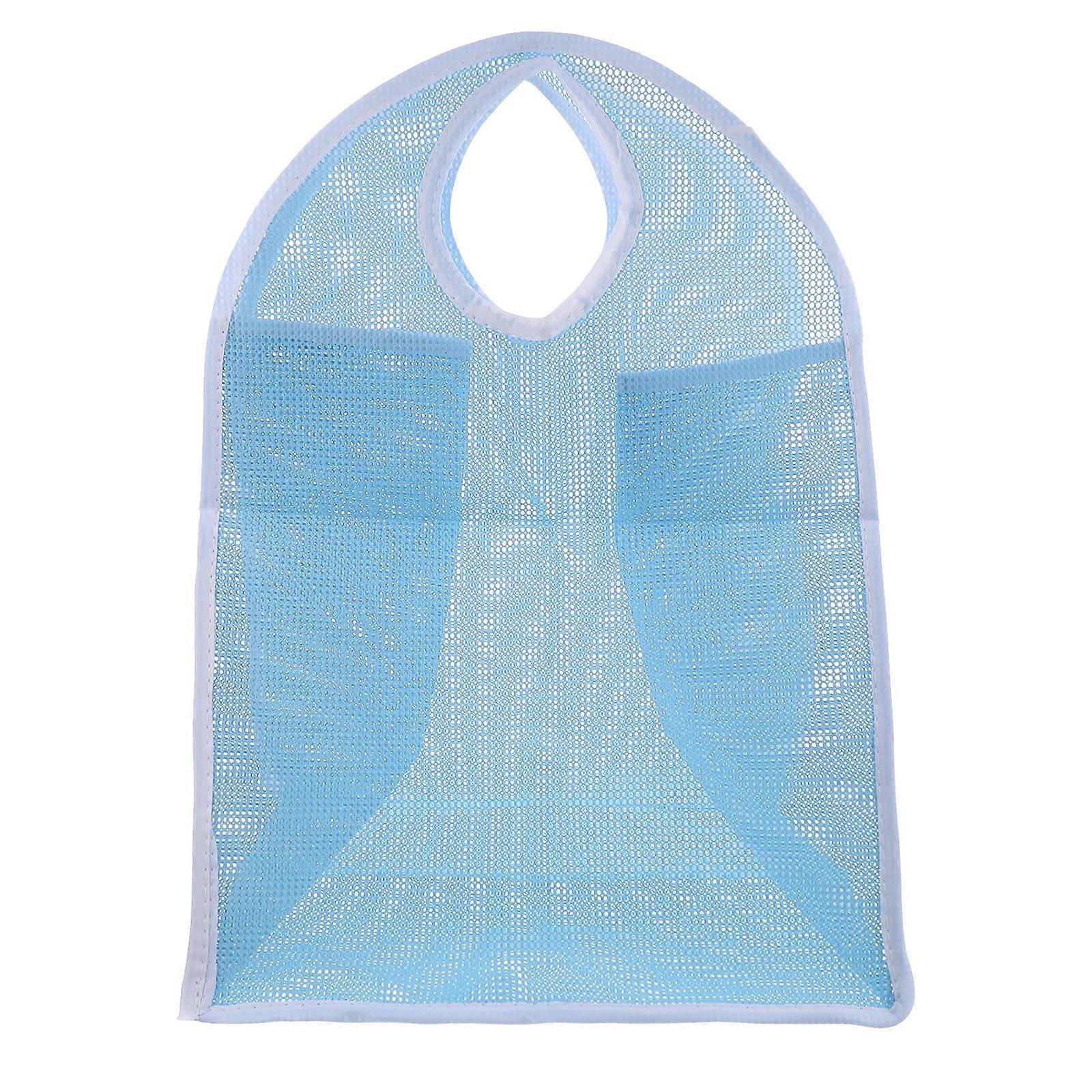Laundry Basket Portable Handbag Mesh Bag Household Users Storage Container Blue 29X23.7X42.5CM 1Set