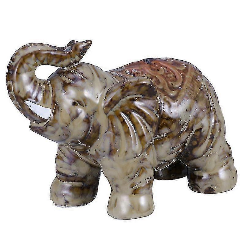 Ceramics Elephant Shape Desktop Decoration, Charming Decor Piece