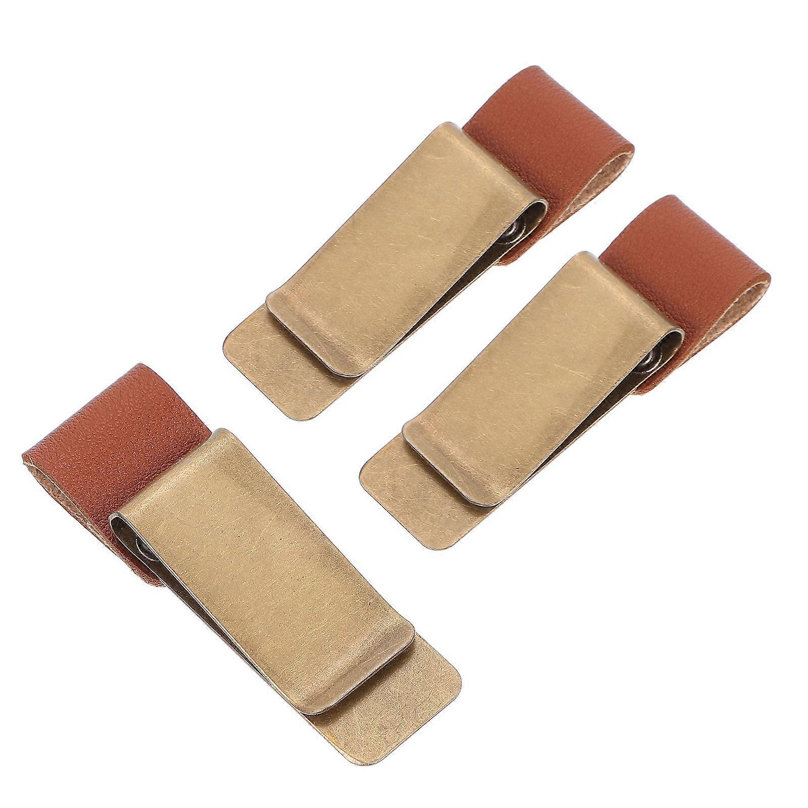 Golden Stainless Steel File Clips for Storage 3pcs