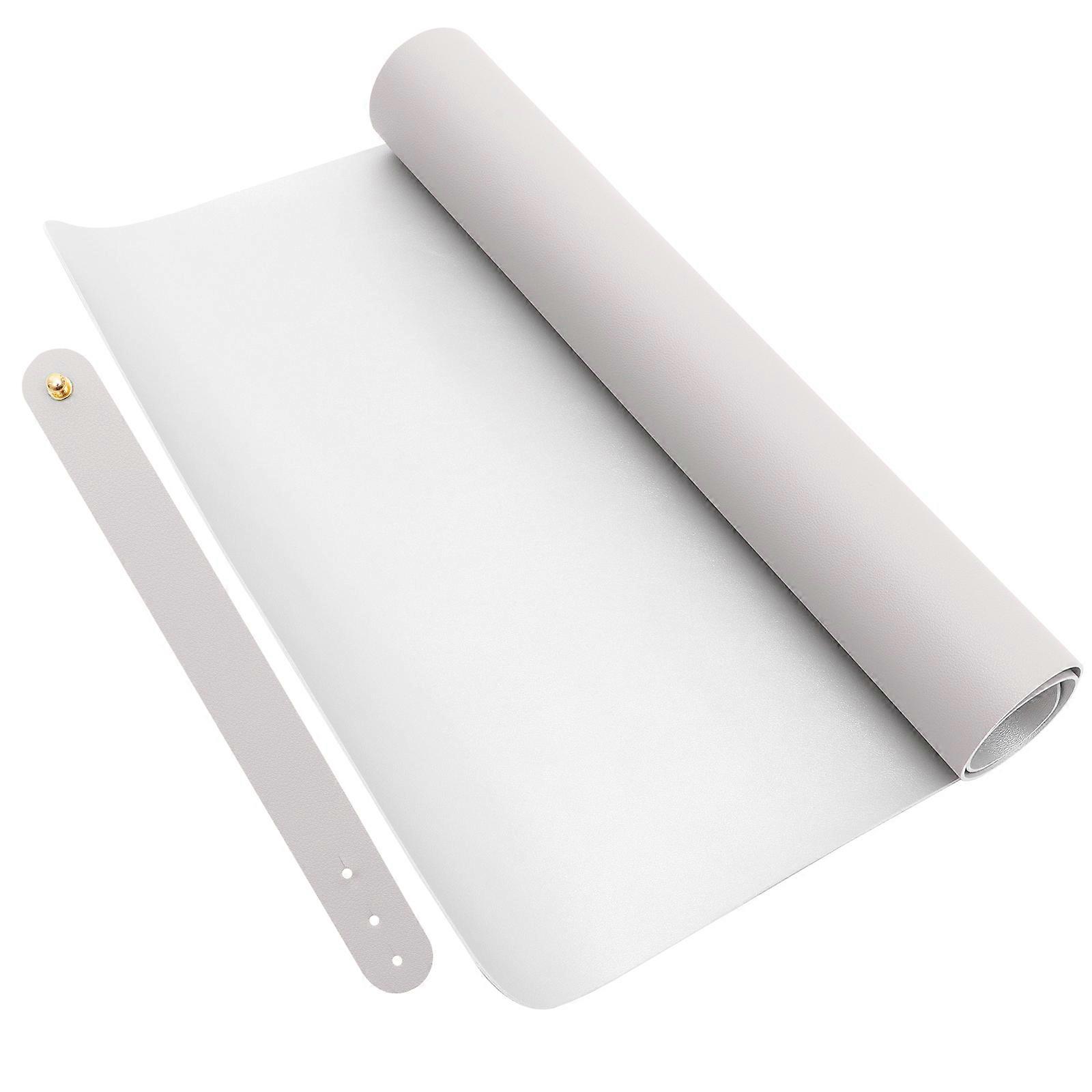 Mat For Desk Leather Manicure Cushion Manicure Salon Multipurpose Light Gray 1Pack