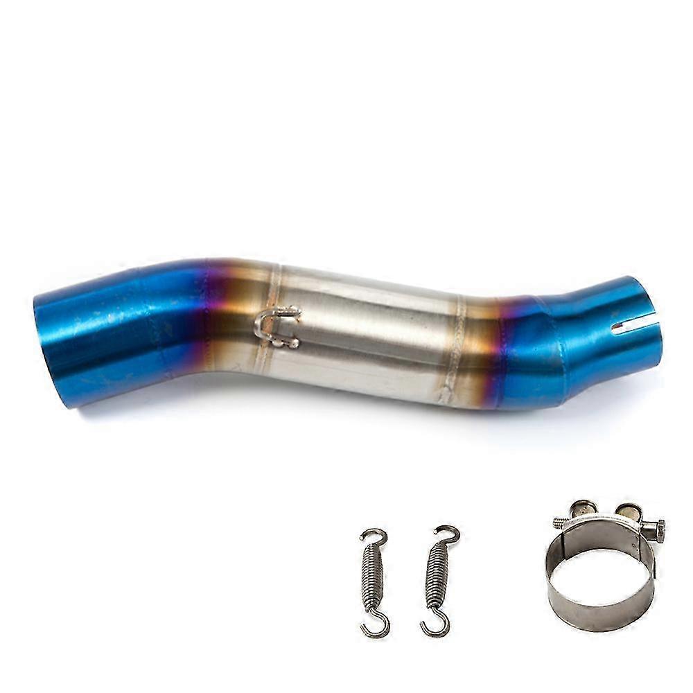 Motorcycle Exhaust Middle Link Pipe for Compatible Model Stainless Steel Muffler Slip-on Midpipe Connector Tube