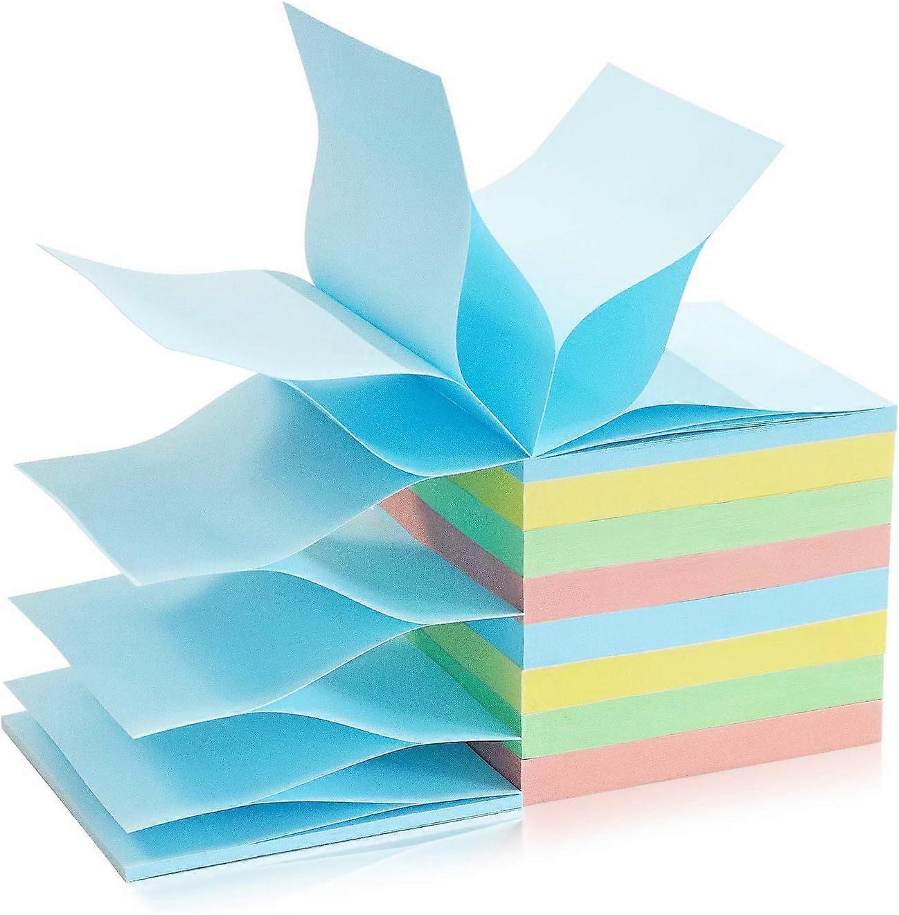 Pads Pop Up Sticky Notes 3x3 Refills Pastel Colors Self-Stick Notes Pads Super Adhesive Sticky Notes Great Value Pack 3 x 3 inches 3 x 3