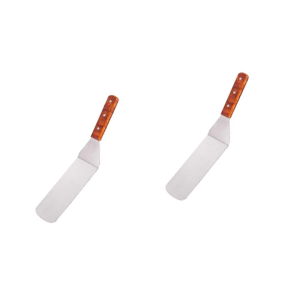 Stainless Steel Spatula Set, 2-Pack Grill and Pancake Shovels, Versatile Outdoor Barbecue and Pizza Spatulas