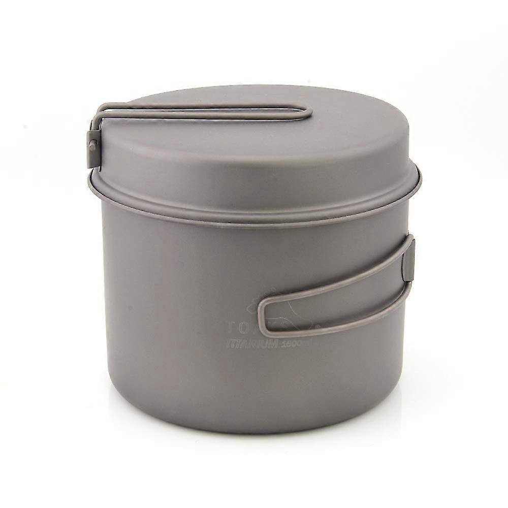 Cookware Set Ultralight Titanium Pot Frying Pan Outdoor Camping Titanium Bowl Titanium Cup Picnic 1100 ml, 1300 ml, 1350 ml, 1600 ml