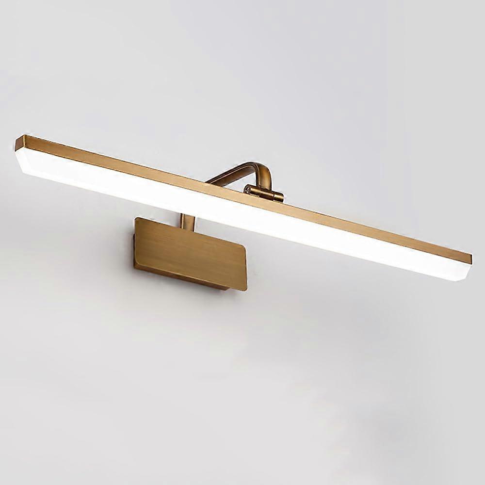 LED Bathroom Vanity Lamp with Bronze Finish, 51cm Vintage Mirror Front Light, 3 Color Temperature, 180 Degree Rotating Wall Fixture