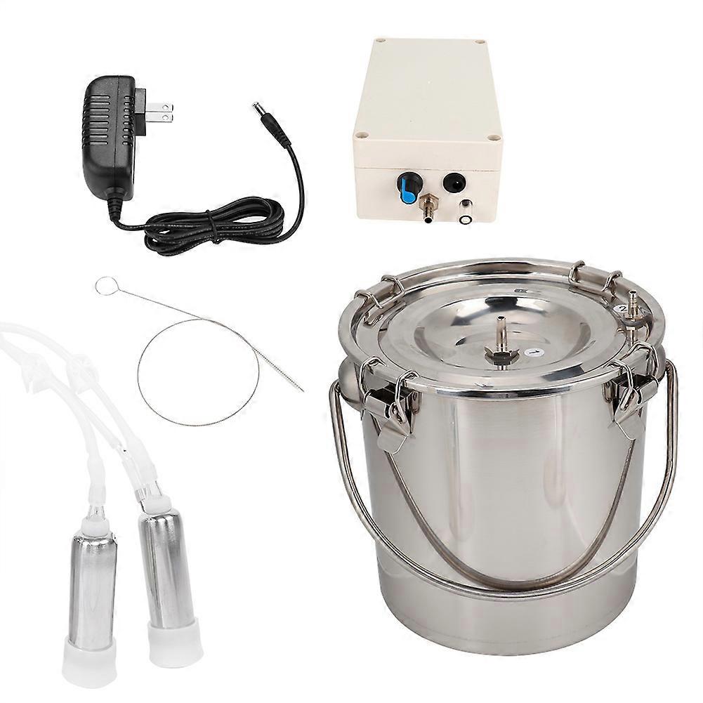 Domestic Electric Adjustable Speed Milking Machine Cow Goat Sheep Milker 5L(cow US plug)