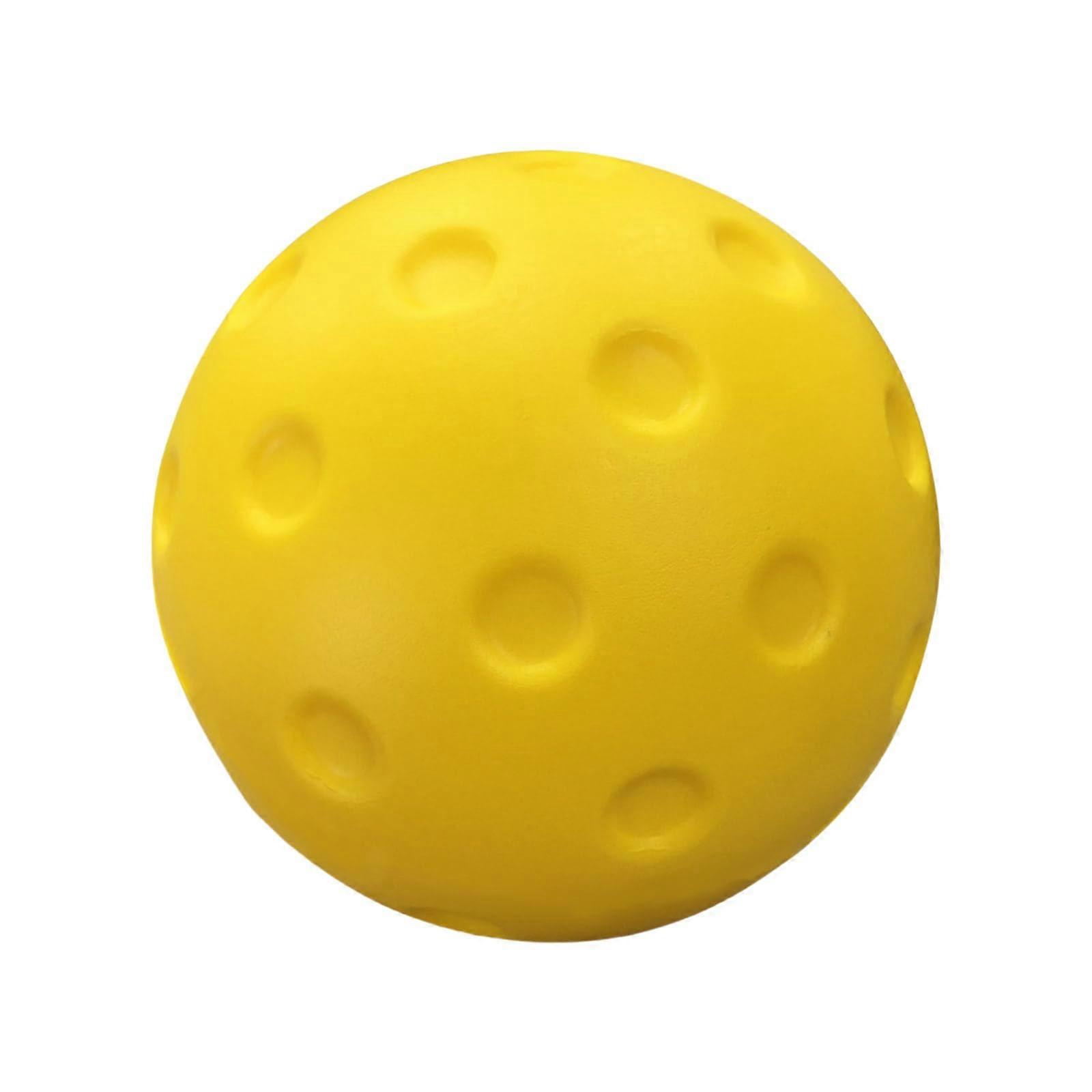 Foam Training Balls Noise Reduction Soft Pickleball Bright Yellow