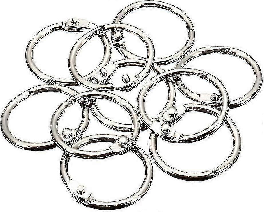Binder Rings for Loose Leaf, 50 Pack, Silver (0.8 Inch)