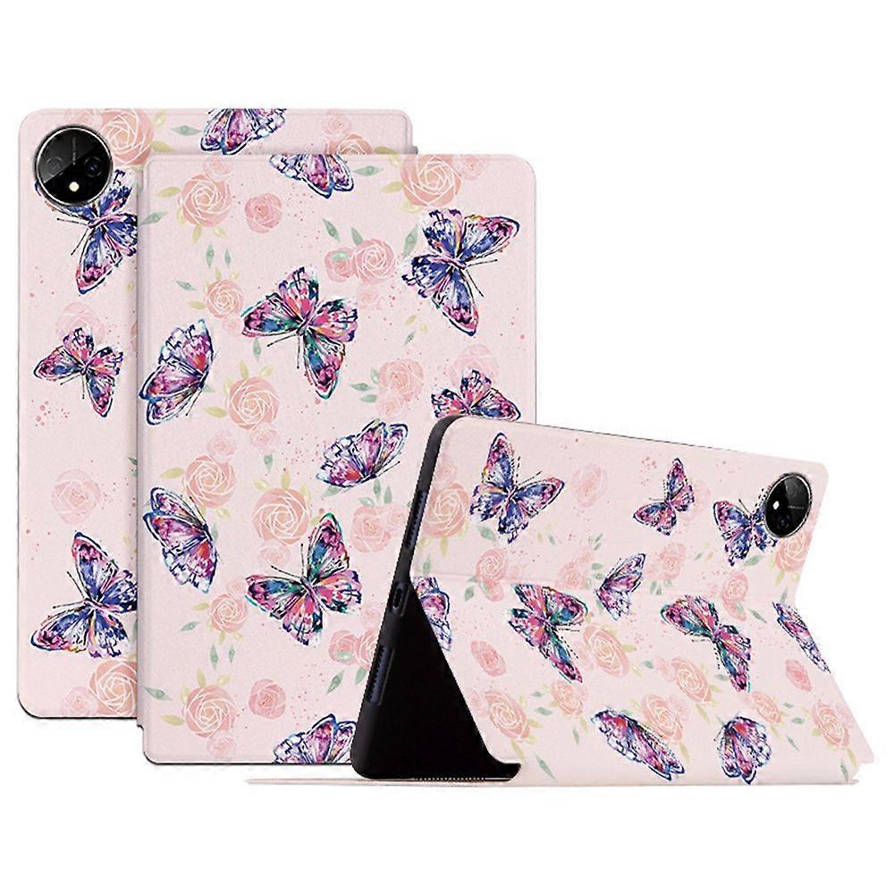 Shockproof Case for Huawei MatePad Pro 11 (2022) Butterfly Printed Protective Cover Anti-drop Tablet Case with Stand