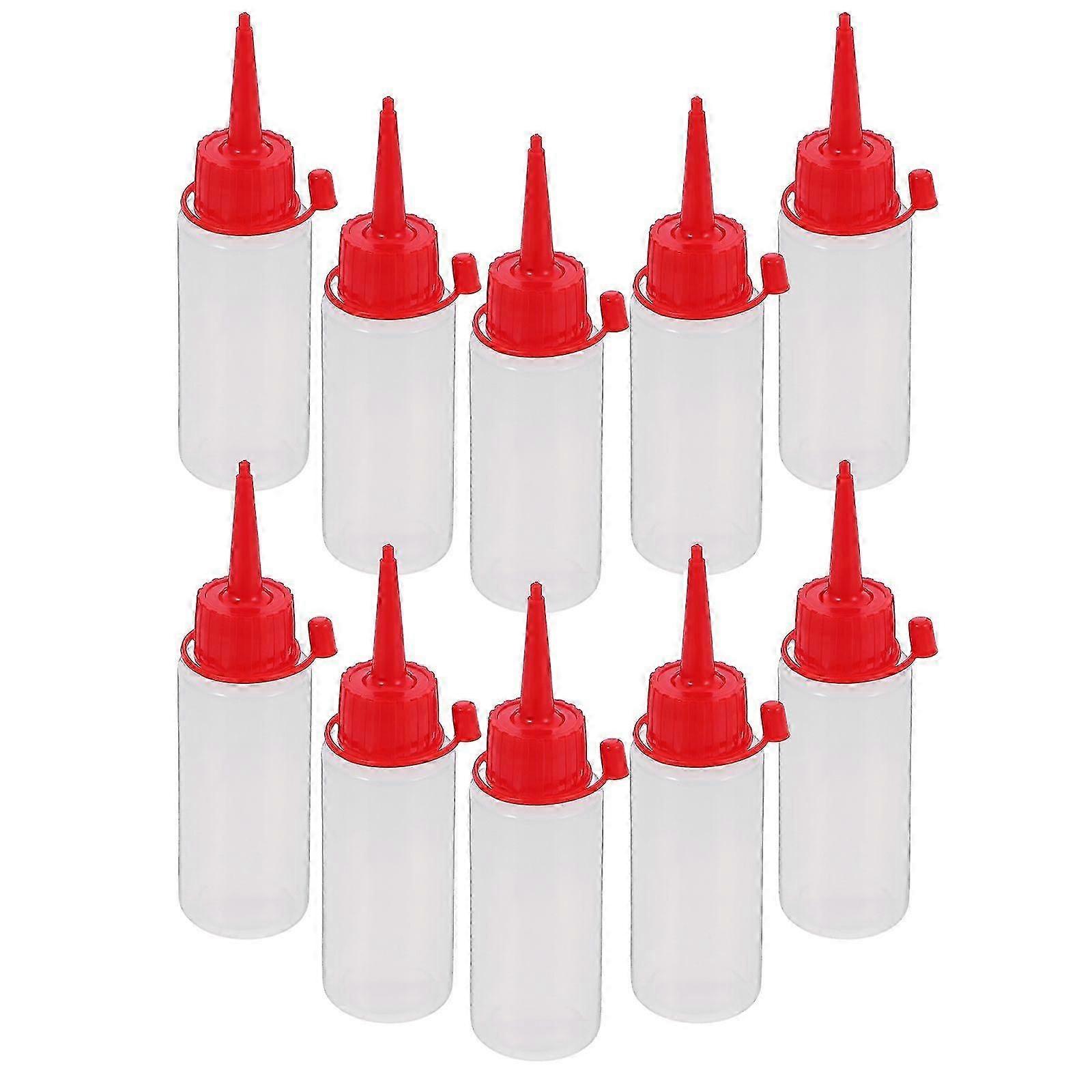 Clear Plastic Bottles With Applicator Tip 10pcs Squeeze Bottles Plastic Condiment Squeeze Bottles For Storing Acrylic Paint Pouring Glue Crafts Projec
