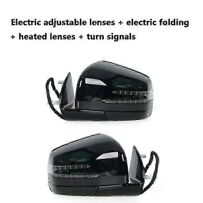 Black Power Rear View Mirror Assembly for compatible with certain brand W164 X164 ML GL Cl 2005-2019