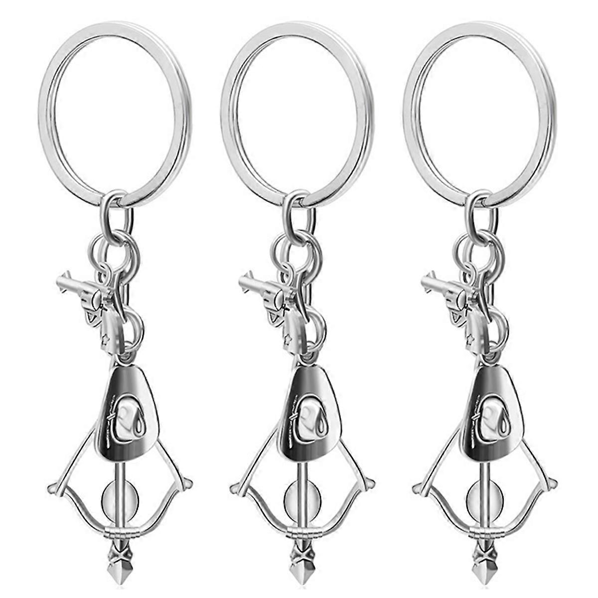 Handbag Keychain Metal Key Rings Cowboy Hat Shape Western Cowboy Series Everyday Use 3Pcs