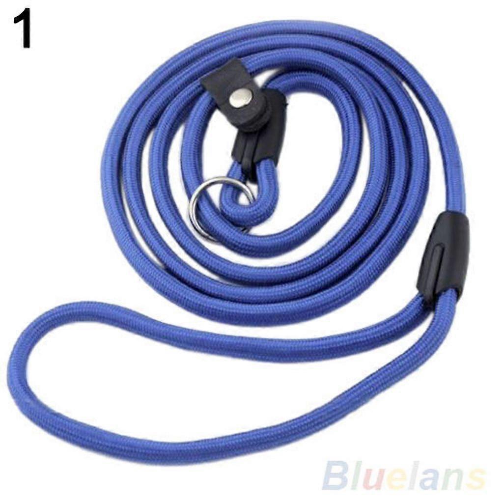 Pet Dog Nylon Rope Training Leash Non-slip Leash Adjustable Leash Collar (Blue)