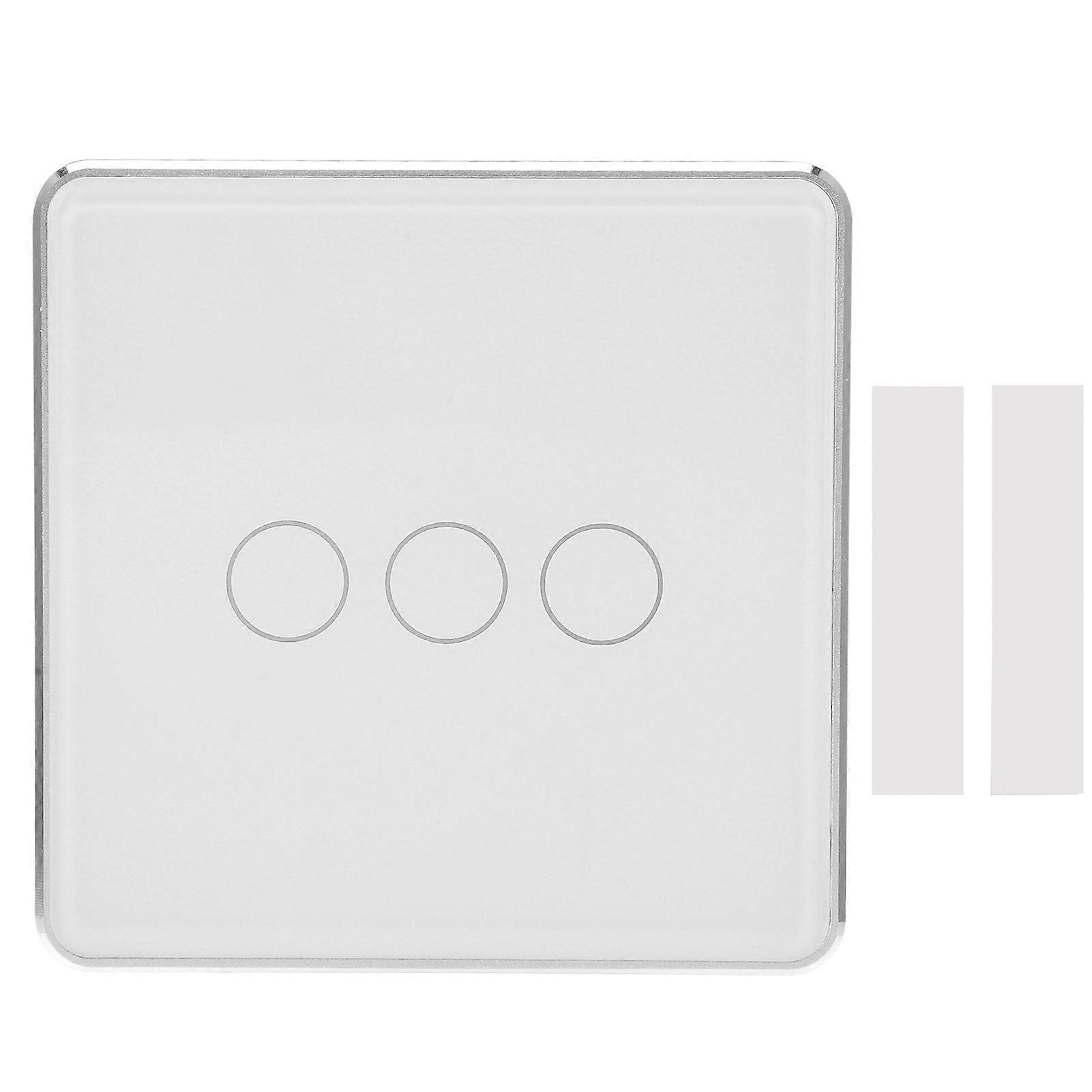 Smart Wireless Light Switch Touch Panel Remote Control 3 Gang for TUYA Zigbee with Timing