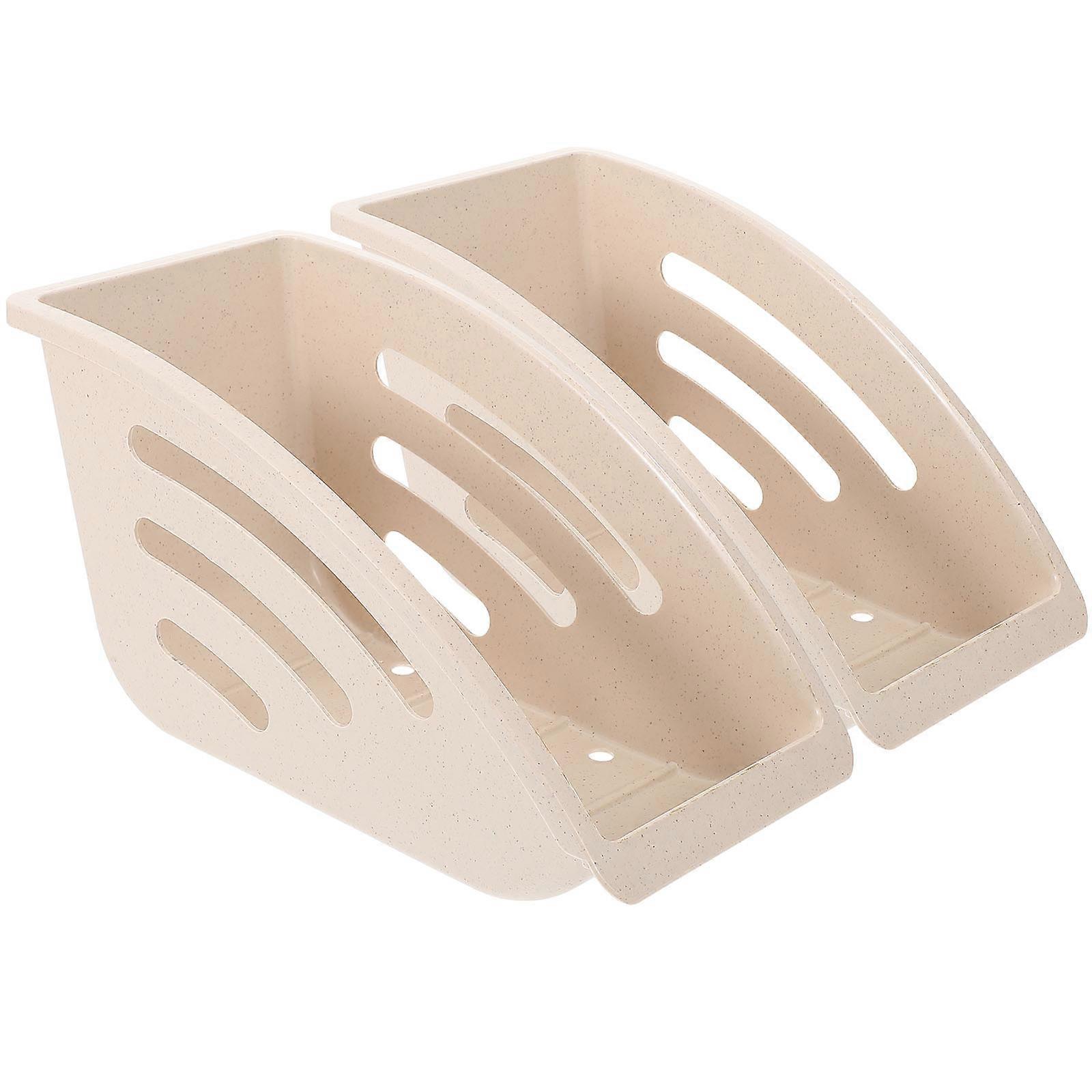 Countertop Organizer Kitchen Dinnerware Organizer Plastic Material 2Pcs Compact Design