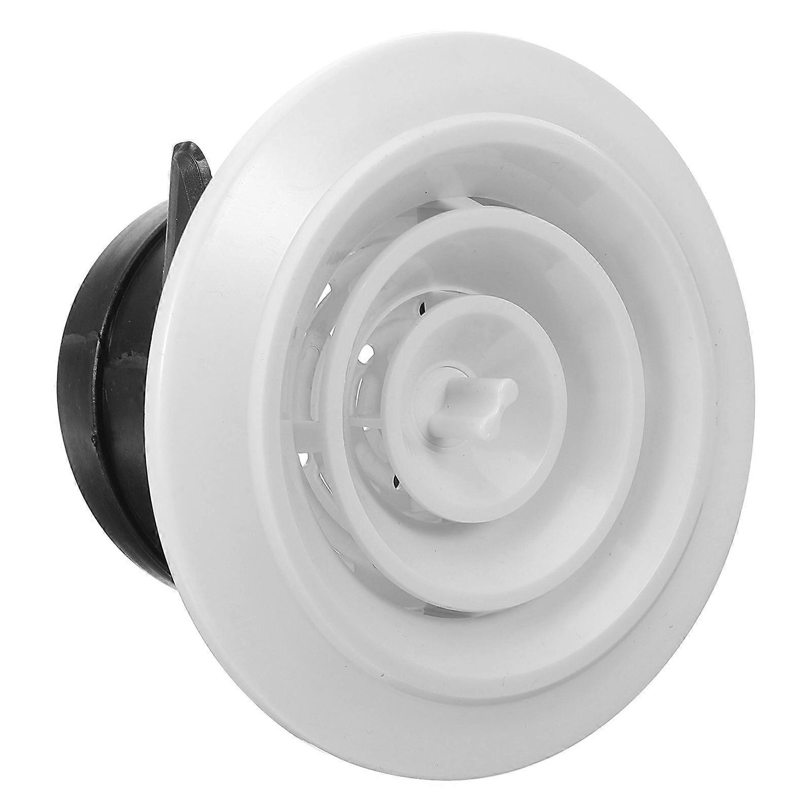 Soffit Vent Air Conditioner Round Vent Cover with Rotating Shutter