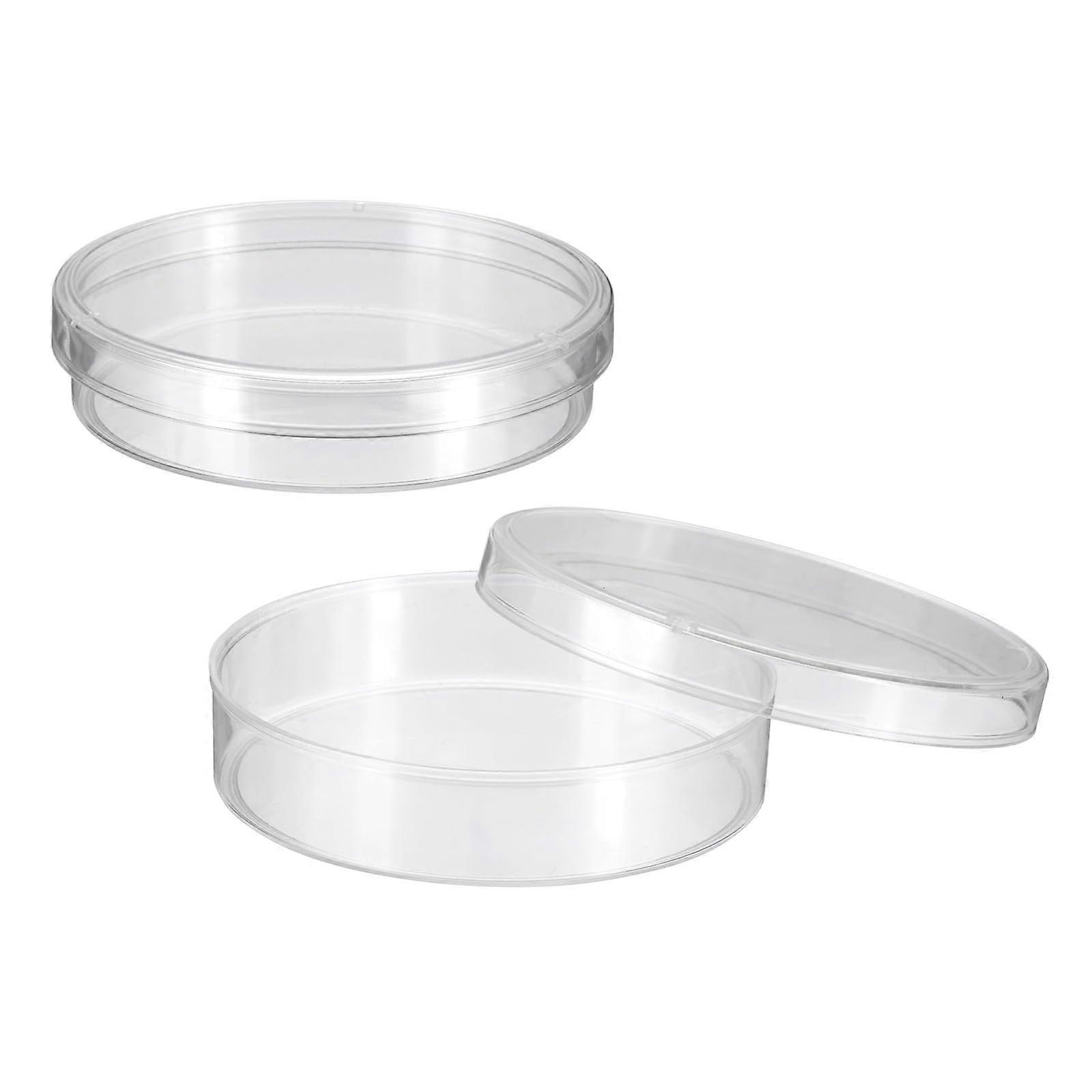 60 mm/2.4 inch Plastic Petri Dishes with Lids, Pack of 2 Petri Dishes Tissue Culture Plates for Laboratory Experiments, Clear