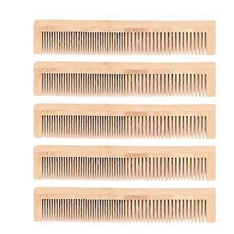 5pcs Disposable Bamboo Comb Stitching Phyllostachys Pubescens Hair Brush for HotelYMMR)
