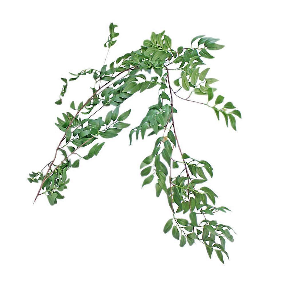 Rattan Style Simulated Willow Leaf String for Decor Green Plastic 1Pc