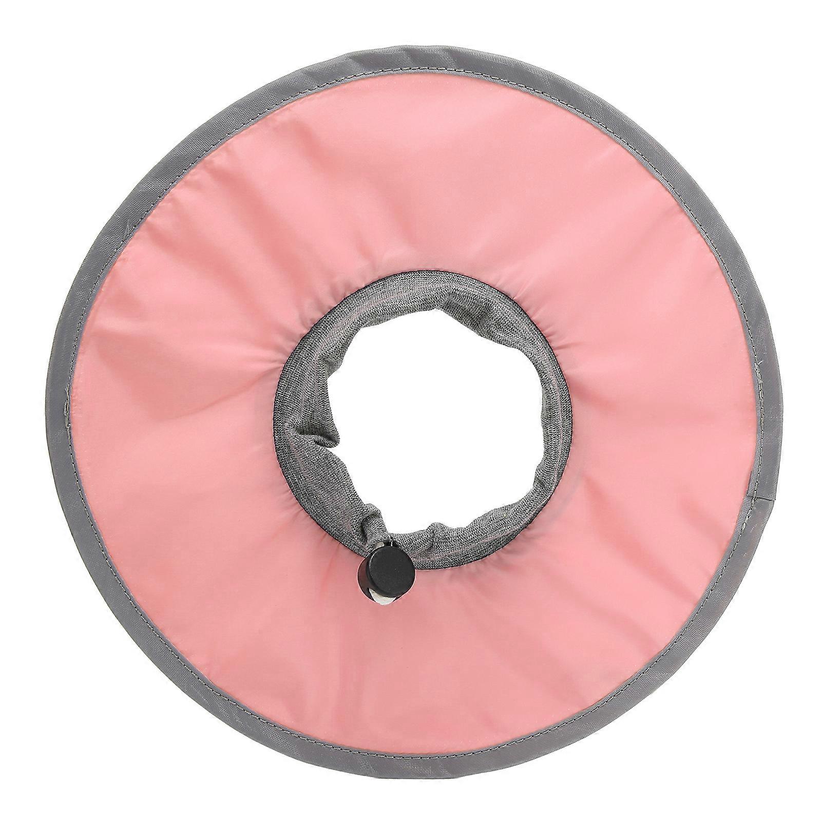 Cat Recovery Collar Adjustable Waterproof Pink M Post Surgery