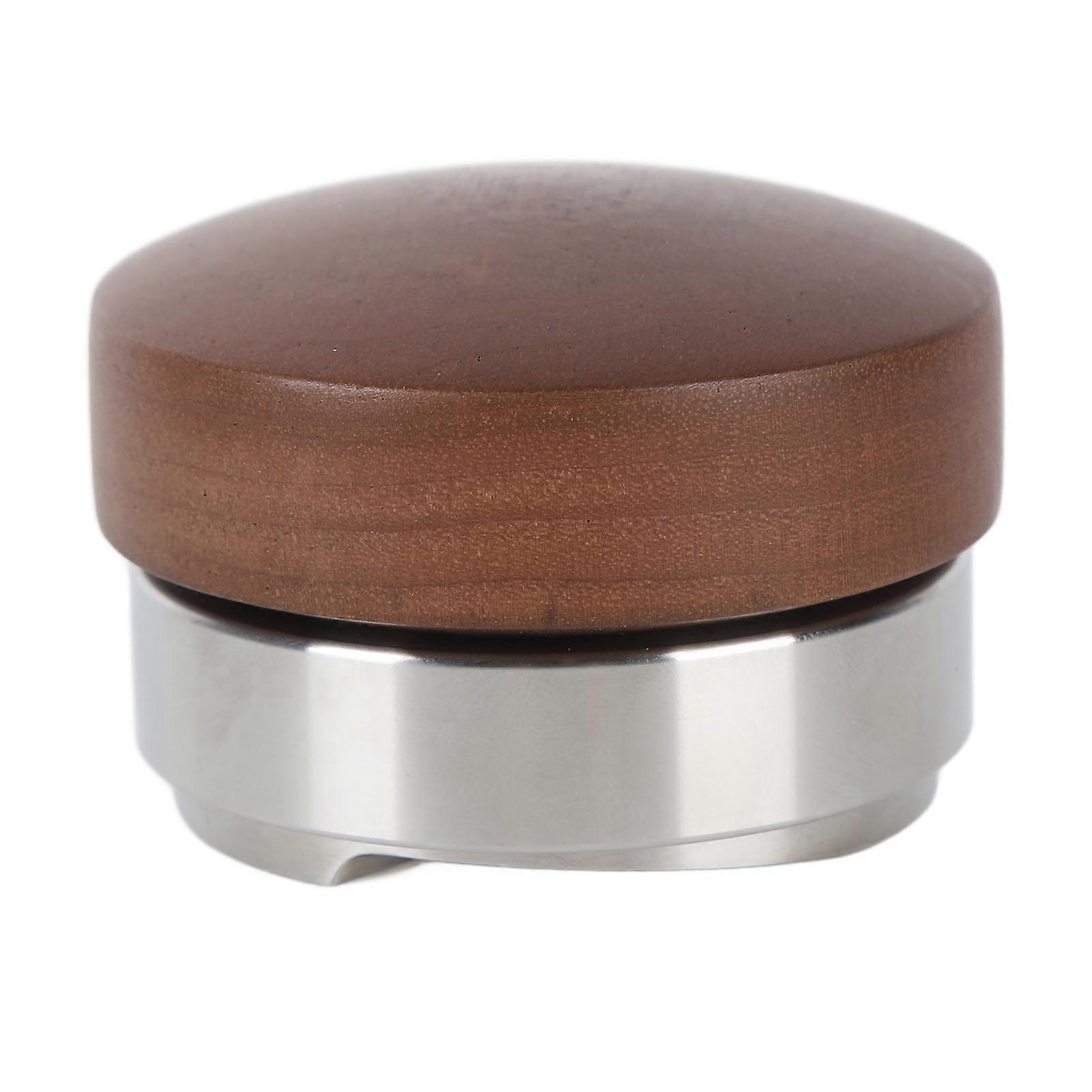 58mm Adjustable Coffee Distributor Tamper with Walnut Handle