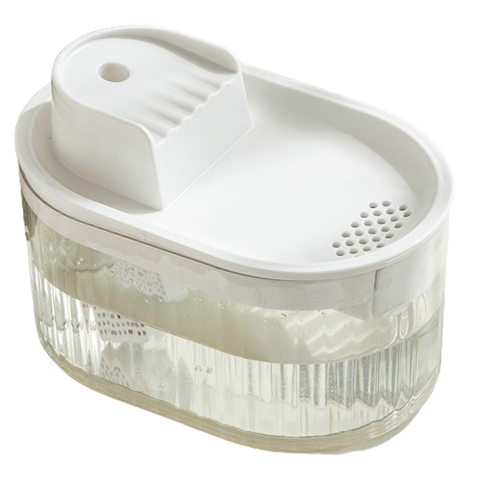 Cat Fountain - Automatic Drinking Fountain 1.5L, Quiet Water Dispenser with Pet Bowl for Home and Travel, White Color