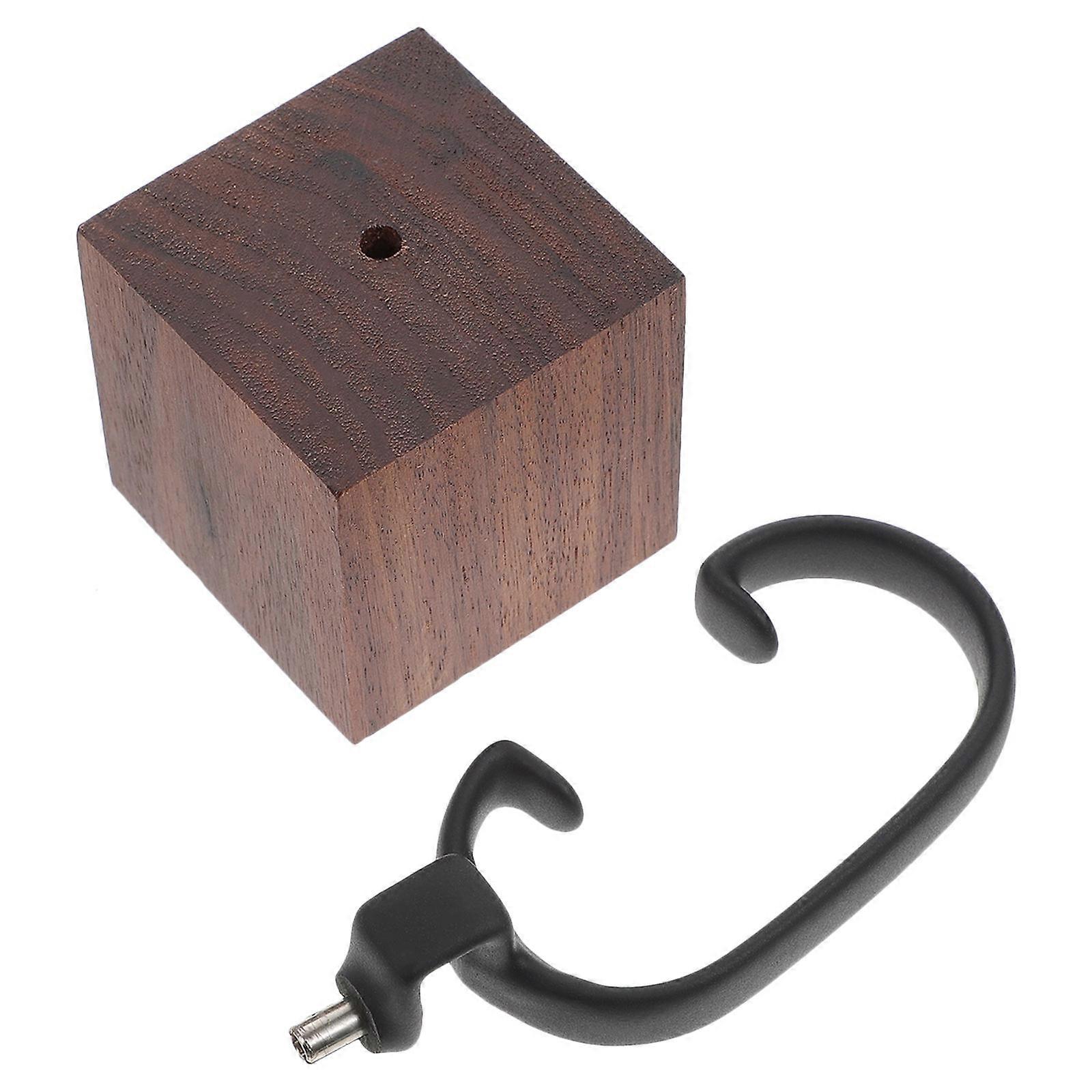 Wood Base Watch Display Stand C Ring Holder Prop Rack 2pcs