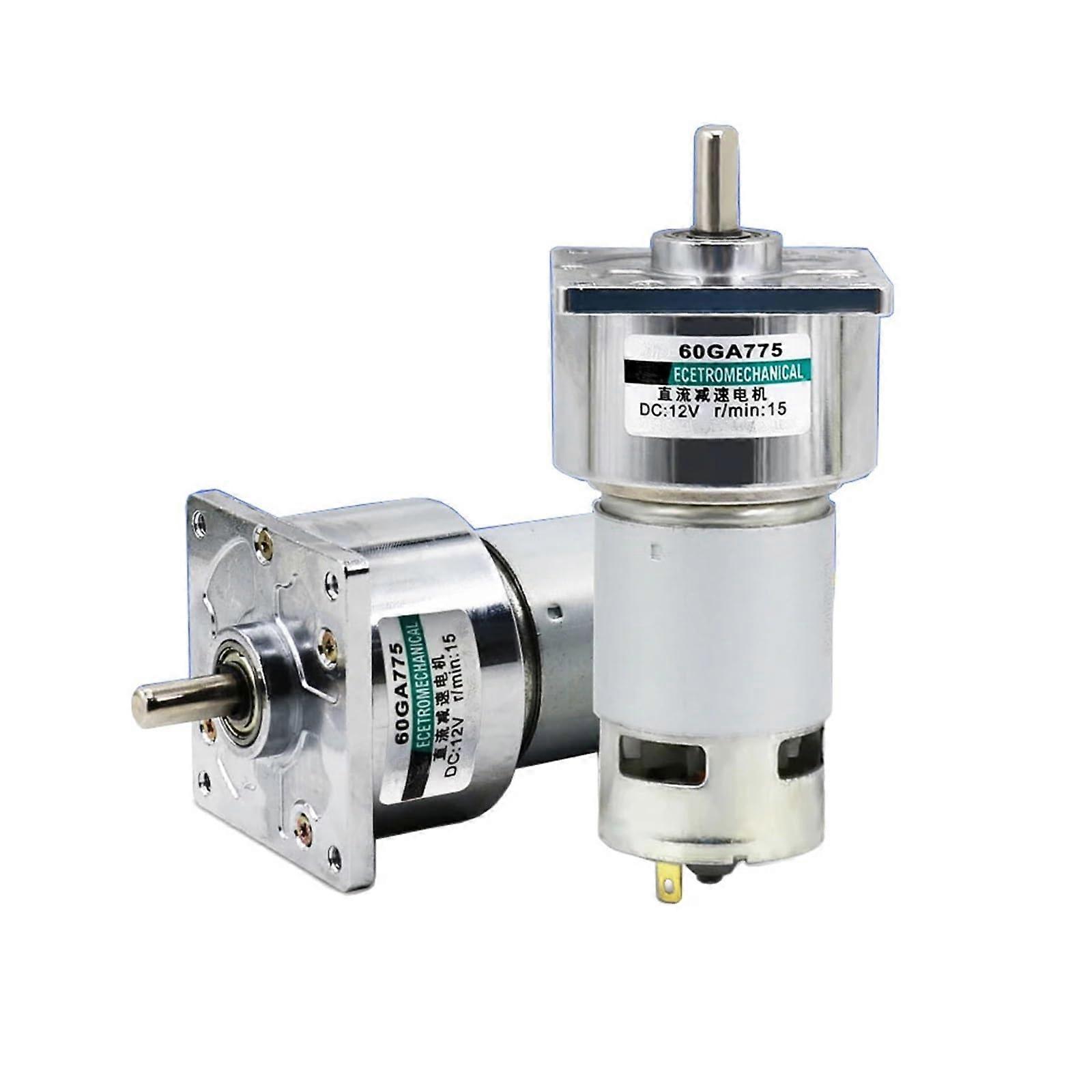60GA775 12V 24V High Torque Micro Permanent Magnet DC Gear Motor 150 RPM for Robotics and DIY Projects