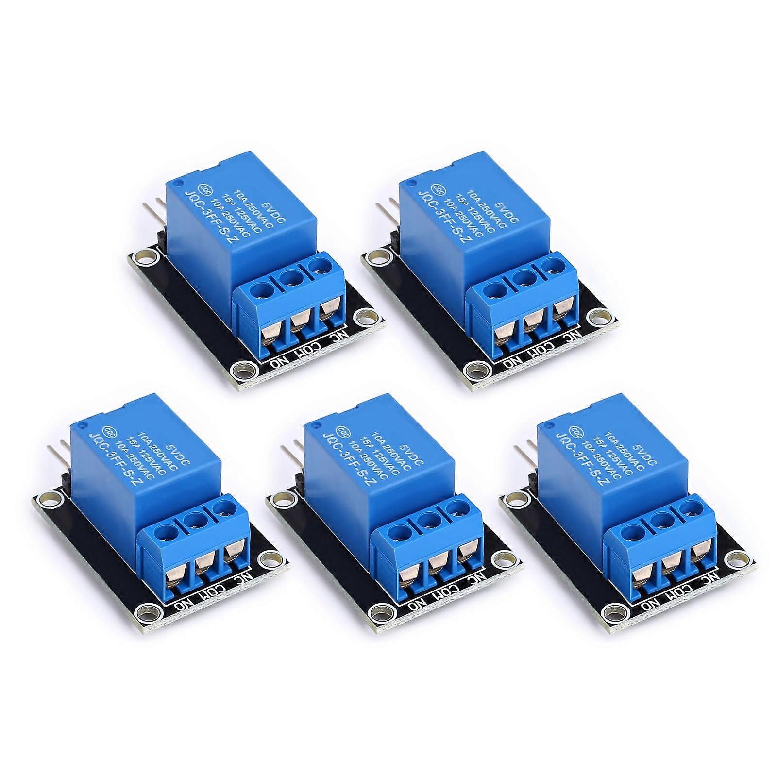 5pcs Single Channel Relays Modules Board with Standard Interfaces Electronic Control Modules for Integration into Projects