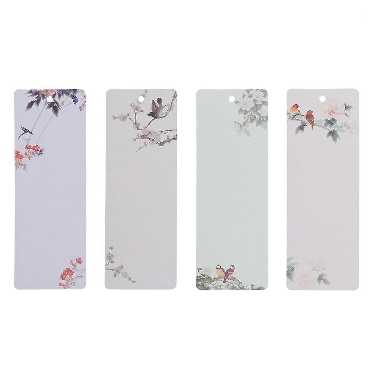 Blank Labeling Tags For Scrapbooking And Bookmarks Flower And Bird Design 14x5x0.01cm 40Pcs