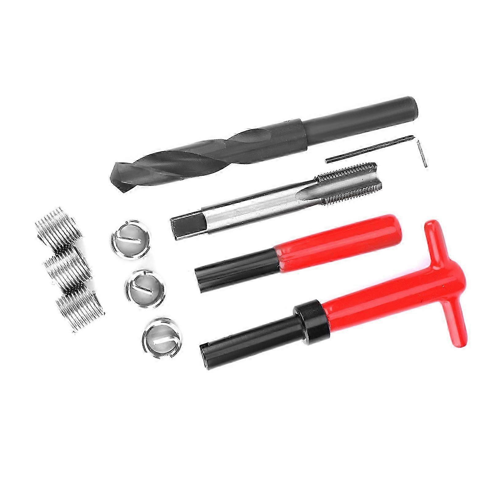 Kit Réparation Filetage 17 Pièces Acier Inox - Insert M10x1.5, Foret, Taraud - Pour Alliages, Pièces Auto
