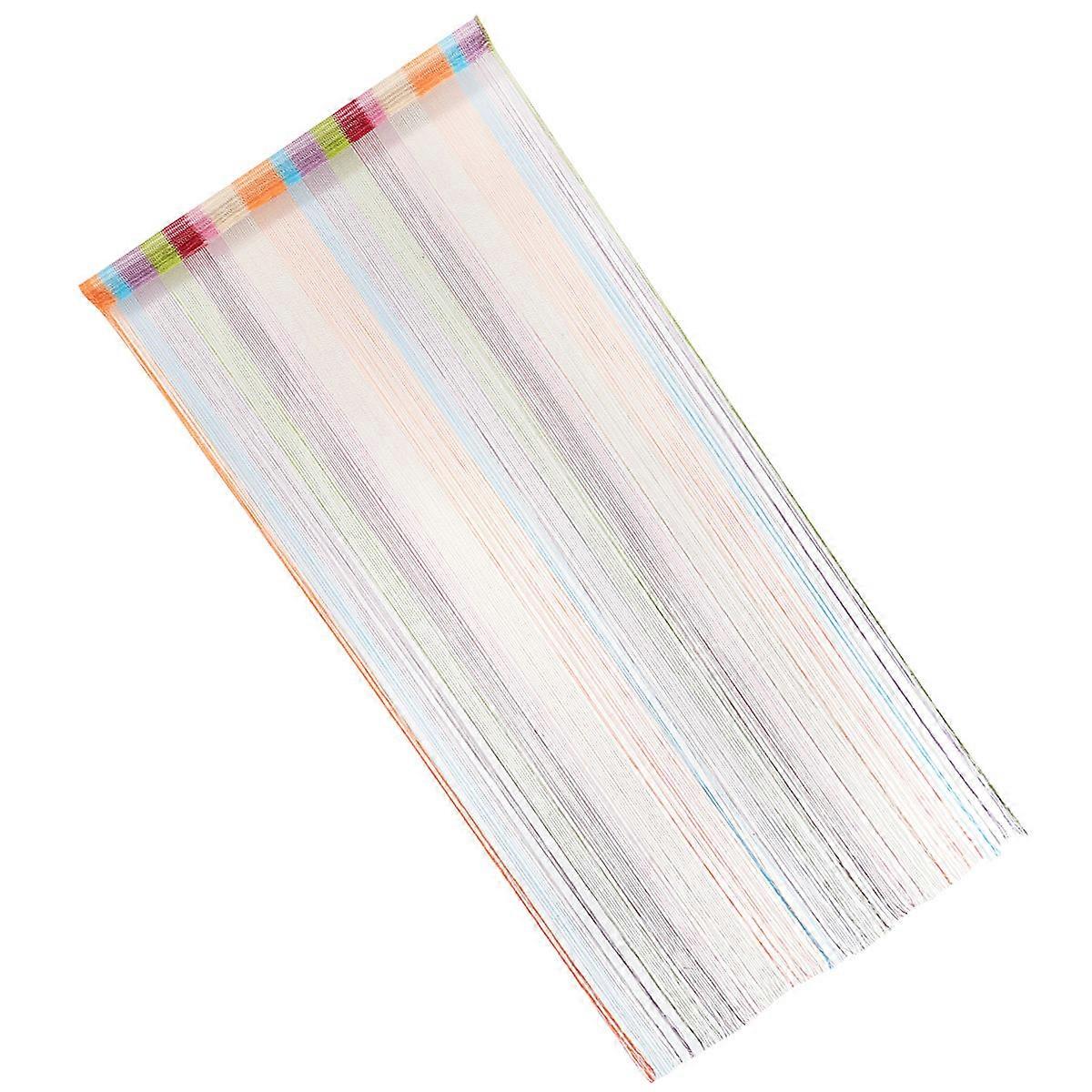 Colorful String Curtain for Home Decor Made from Polyester Fiber Multi Color 70 Inch Wide