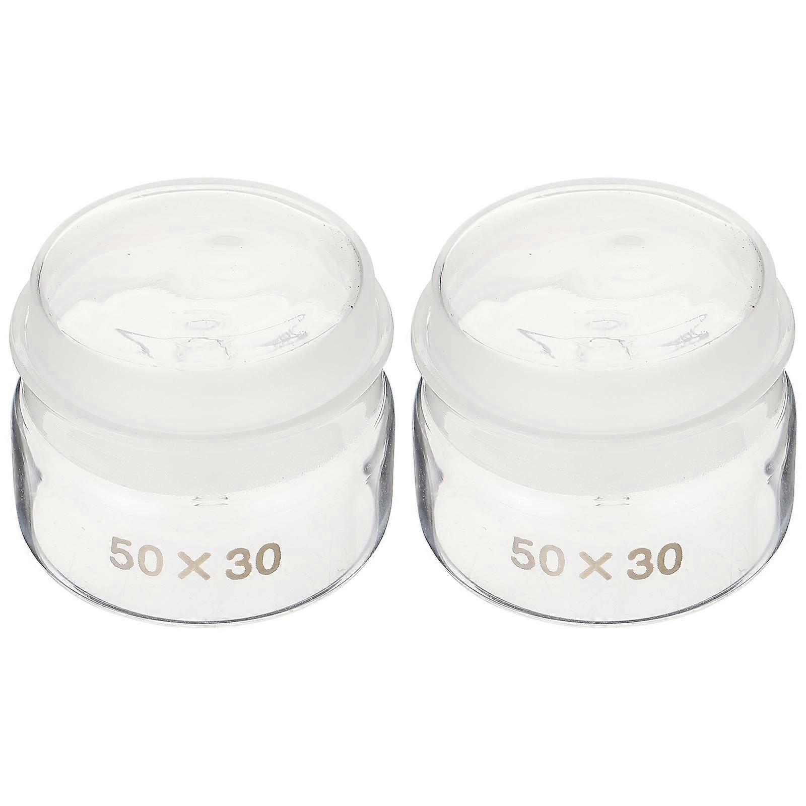 Transparent Weighing Bottle Holder for Laboratory Use 2pcs Glass Container with Lid