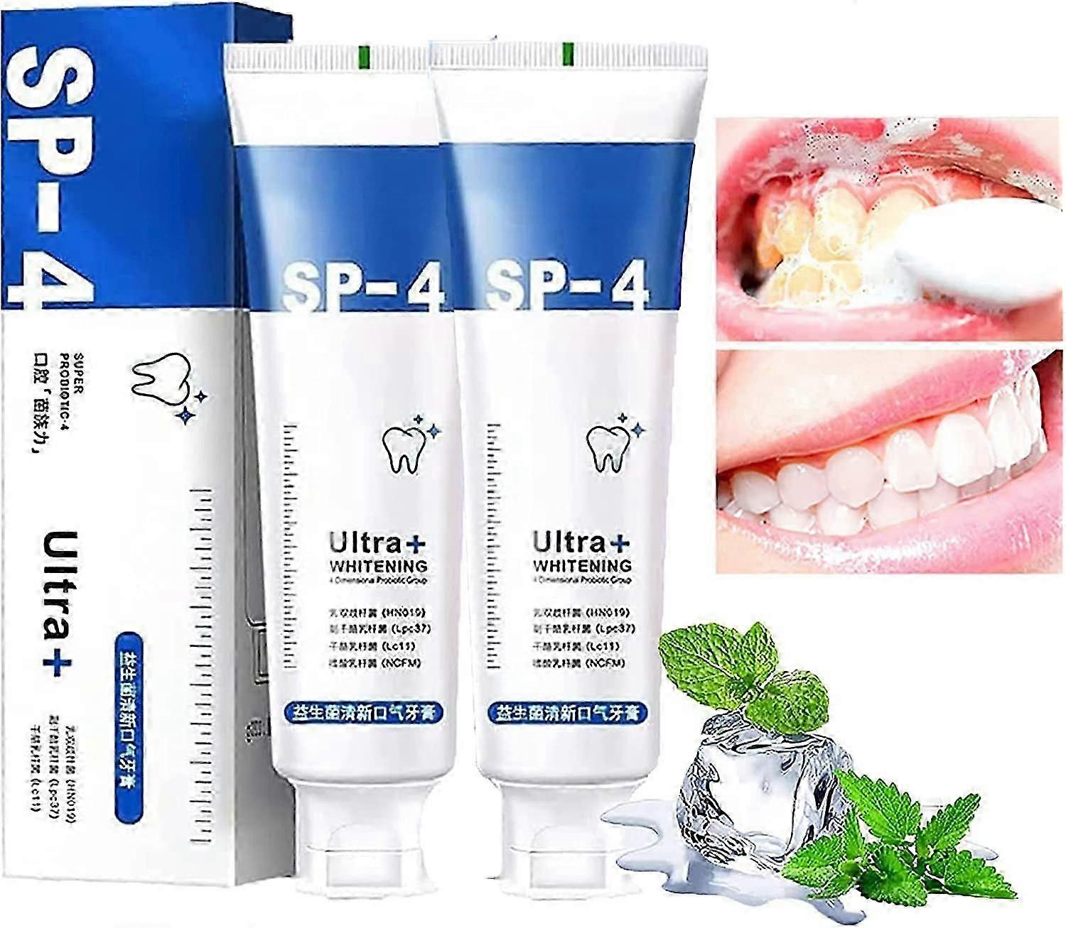 SP-4 Probiotic Toothpaste, Sp-4 Probiotic Toothpaste Teeth Whitener Toothpaste, SP-4 Brightening Toothpaste Fresh Breath
