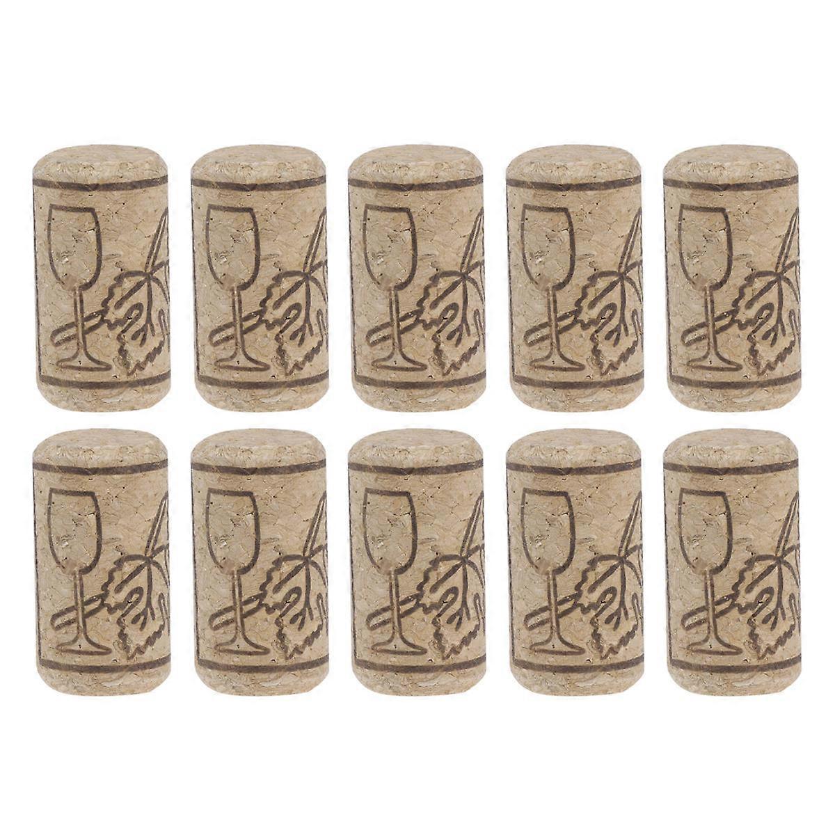 Tapered Plug Sealing Closure Light Brown 4.00x2.10x2.10CM For Craft Projects 100Pcs