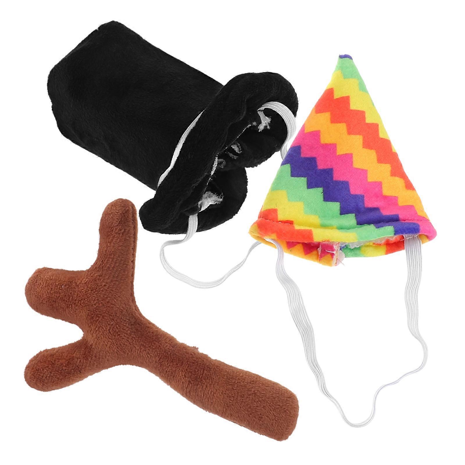 Stuffy Toy Plush Doll Dress Up Accessory Hat And Antler For Doll Enthusiasts Reusable 1Set