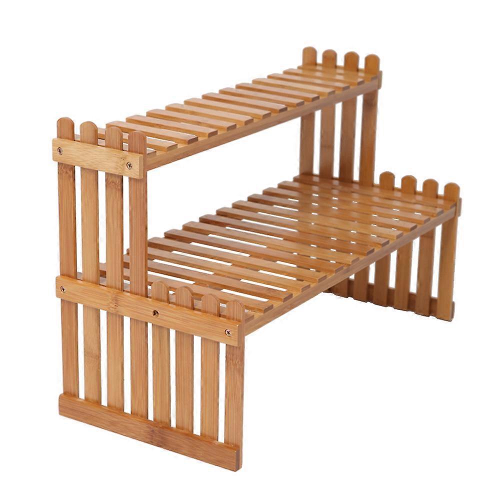 Wooden Flower Shelf for Succulent Plants 27cm Long Ideal for Indoor Living Room or Balcony Display