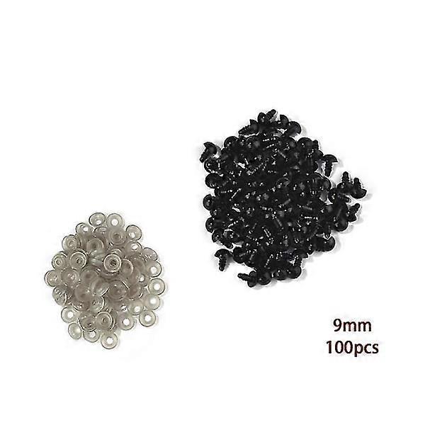 50/100個5-20 mm黒いプラスチック製安全目おもちゃ用あみぐるみDIYキットクラフト人形装飾用テディベアおもちゃの目