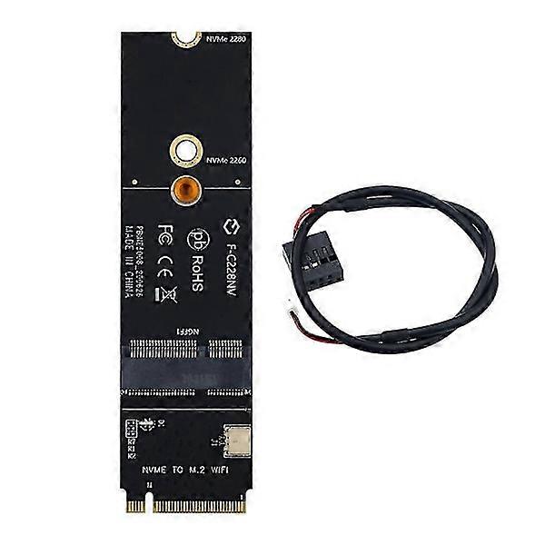 NGFF M.2 +E Key Slot auf M.2M Key PCIe WiFi Card Adapter NVMe Wireless LAN Adapter