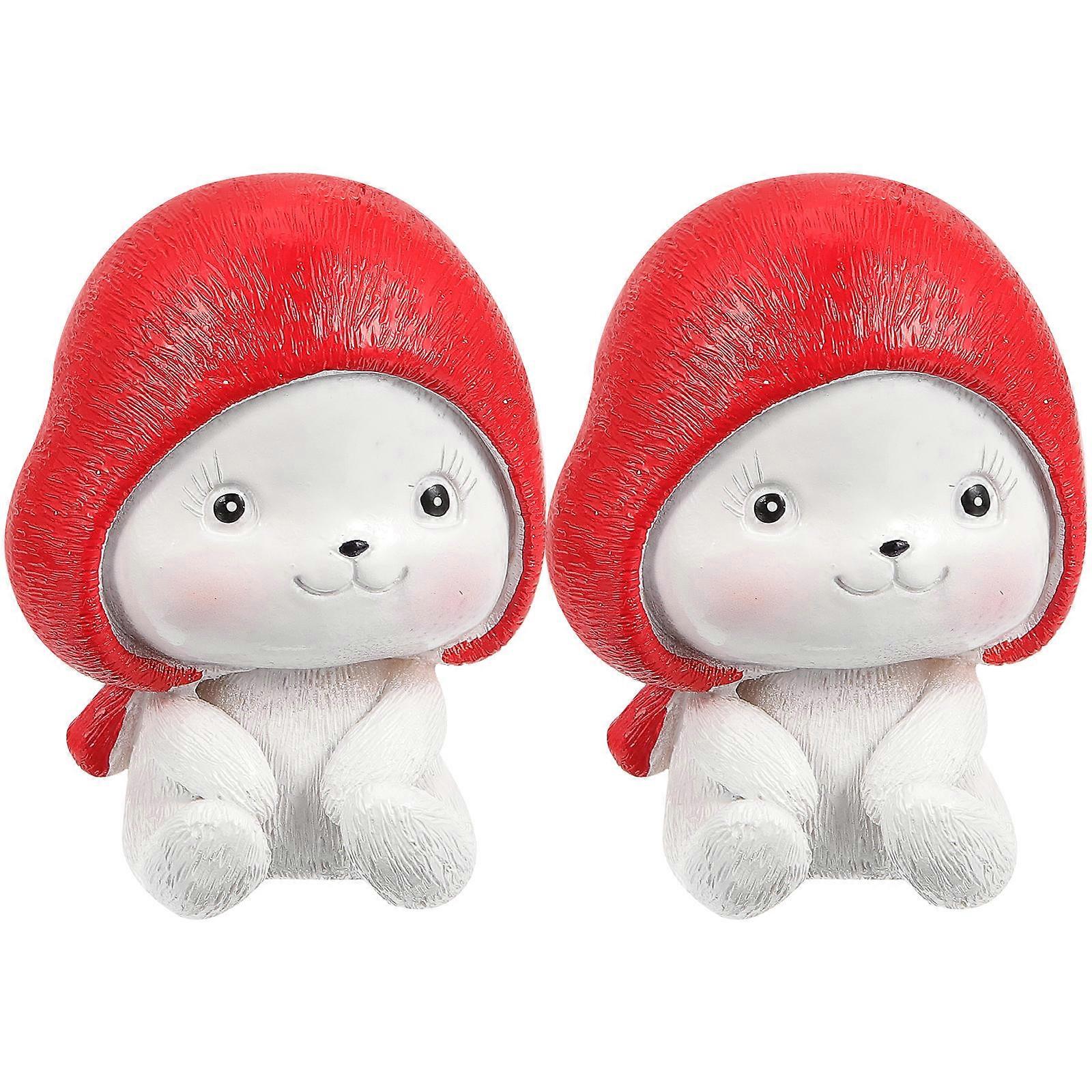 Cute Self Adhesive Hooks Bunny Shape Wall Hook Home Use 2Pcs